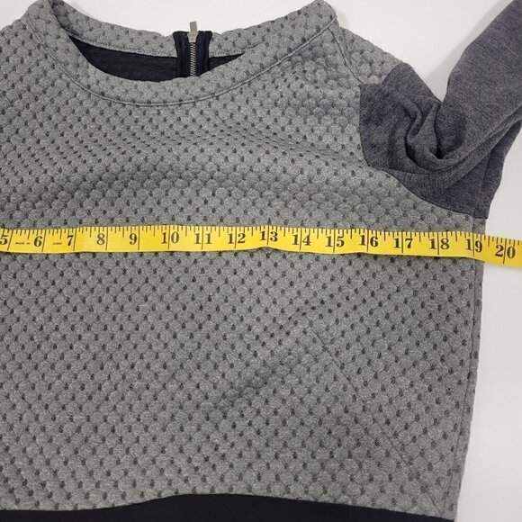 Ann Taylor Loft Women's Quilted 3/4 Sleeve Grey Dress Size 8 - Picture 13 of 13